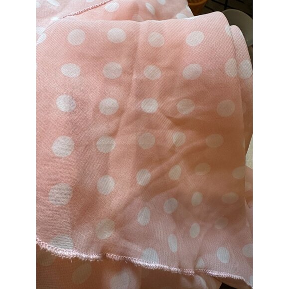 Lularoe Monroe Kimono Size S NWT Pink White Polka Dot Black Fringe Cover Up Disn - Picture 2 of 8